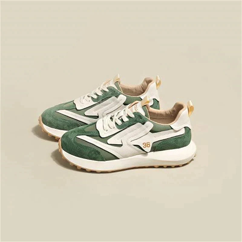 Stafford - Fashionable Chunky Trainers with Contrasting Textures