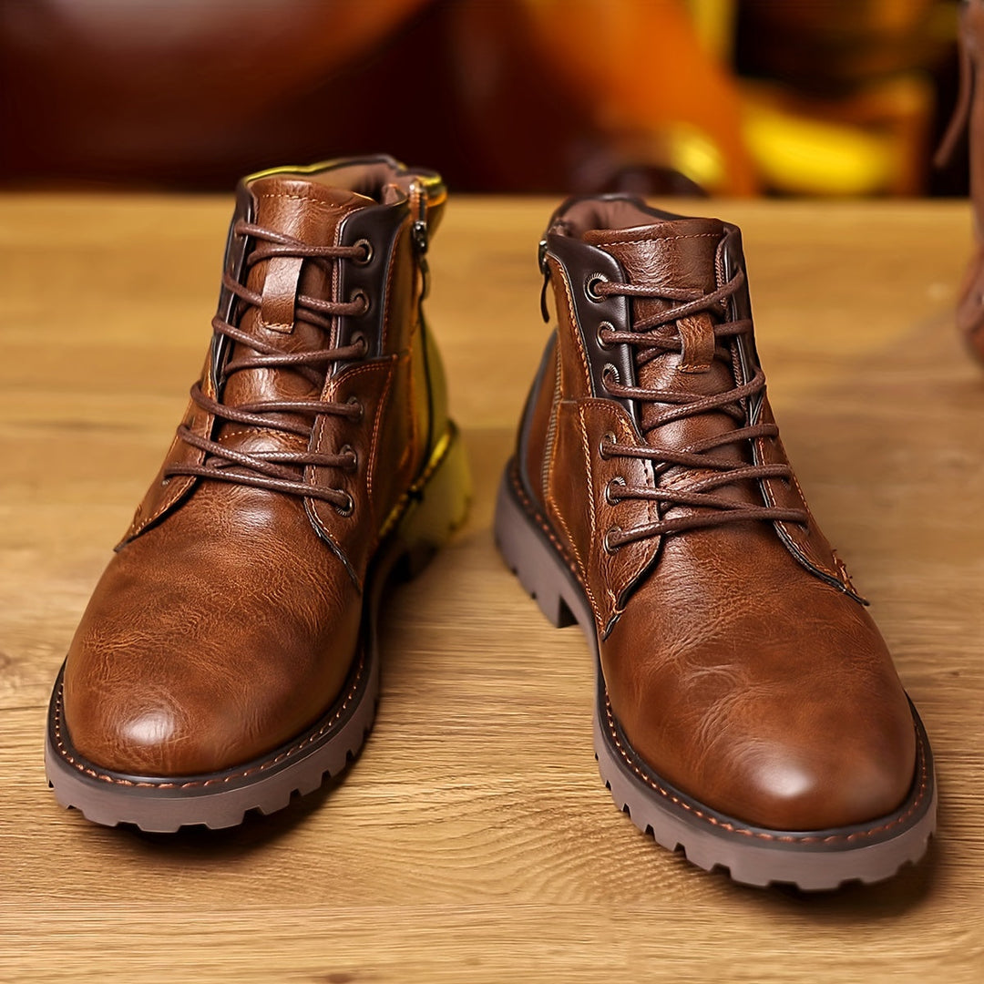 Stafford - Leather Boots with Zip